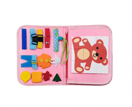 Jucarie senzoriala tip valiza, Material textil, 1 an+, Multicolor, A9F9 [1]