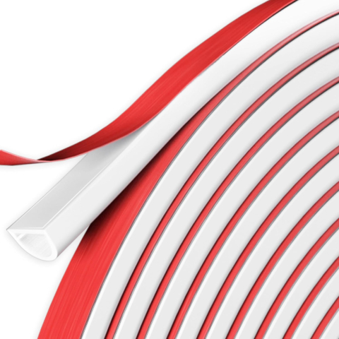 Benzi de etansare - Banda etansare usi ferestre profil D silicon autoadeziv 6 m alba 9 x 6 mm