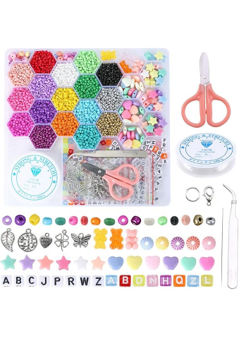 Jucării & Jocuri - Kit Creativ pentru Brățări cu Mărgele din Argilă multicolore, ANBOO