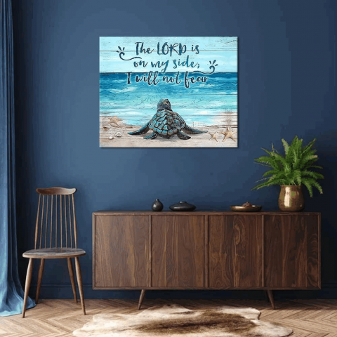 Kit creativ Pictură cu Numere, Broască Țestoasă Marina, Pentru Adulți Începători,N869, 50x40 cm [6]