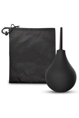 Igienă - Kit curatare colon, set 2 pompe pentru Barbati si Femei, 160ml, Duza Fină, Reutilizabilă, Silicon, negru