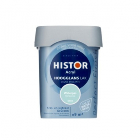 Grădină & Bricolaj - Lac colorat, Histor, pe baza de apa lucios satinat, albastru deschis-6740, 750 ml