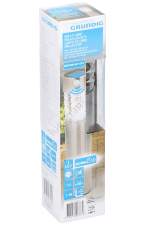 Lampa solara cu senzor, Grundig, Metal, 600mAh, Crom mat [1]