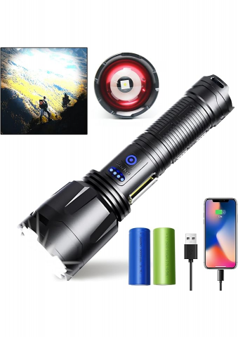 Sport & Travel - Lanterna LED Reîncărcabilă 300000 Lumeni, Zoom, 7 Moduri de luminare