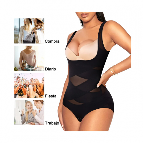Lenjerie de corp modelatoare, control abdominal,GOTOLY, Negru, 3XL [4]