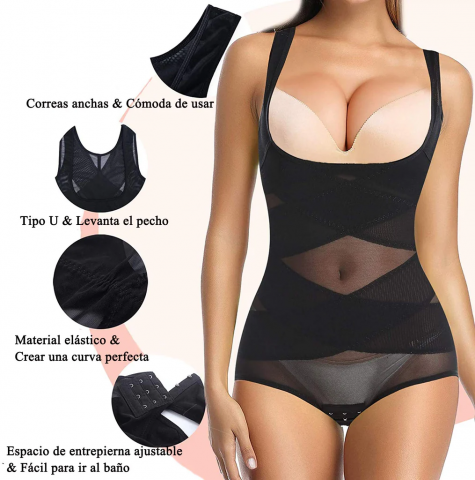 Lenjerie de corp modelatoare, control abdominal,GOTOLY, Negru, 3XL [2]