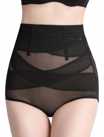Lenjerie modelatoare - Lenjerie modelatoare pentru abdomen cu talie înaltă, negru, XL, 75WD