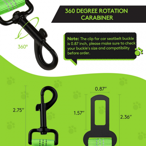 Lesa pentru caini sau pisici, centura de siguranta pentru masina, 53-69 cm [3]