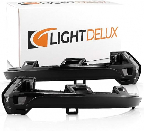 Lumină Dinamică de Semnalizare LIGHTDELUX, 2 Indicatoare Laterale pentru Oglindă, Stânga/Dreapta, pentru VW Passat B8 și Arteon, Negru, V-170640 [2]