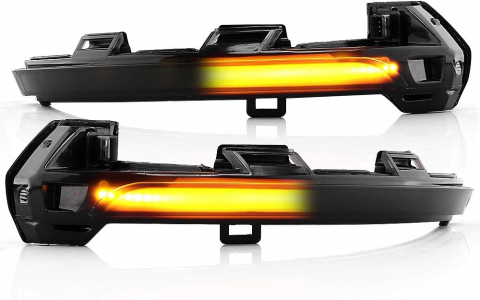 Auto - Lumină Dinamică de Semnalizare LIGHTDELUX, 2 Indicatoare Laterale pentru Oglindă, Stânga/Dreapta, pentru VW Passat B8 și Arteon, Negru, V-170640