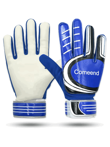 Manusi de Portar, WECDOIT, pentru Fotbal, Copii, Reglabile, Protectie multipla degete, Palma Anti - Alunecare, Rezistente la uzura, marime 4, Albastru [0]