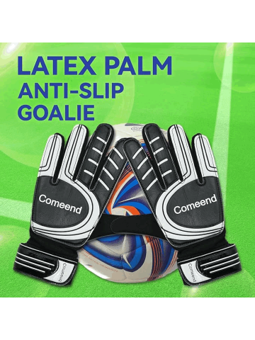 Manusi de Portar, WECDOIT, pentru Fotbal, Copii, Reglabile, Protectie multipla degete, Palma Anti - Alunecare, Rezistente la uzura, marime 5, Negru [3]