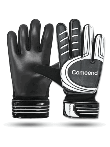 Manusi de Portar, WECDOIT, pentru Fotbal, Copii, Reglabile, Protectie multipla degete, Palma Anti - Alunecare, Rezistente la uzura, marime 5, Negru [0]