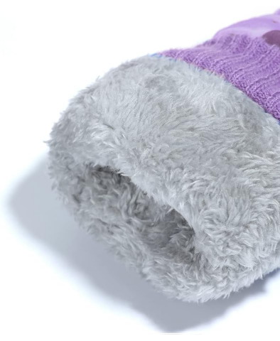 Manusi pentru copii, manseta elastica si prindere reglabila, waterproof, imprimeu cu unicorn, violet, marime 6 – 12 ani [3]