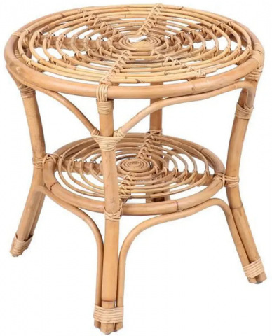 Grădină & Bricolaj - Masa de cafea rotunda din ratan, diametru 54,5 cm, inaltime de 54 cm