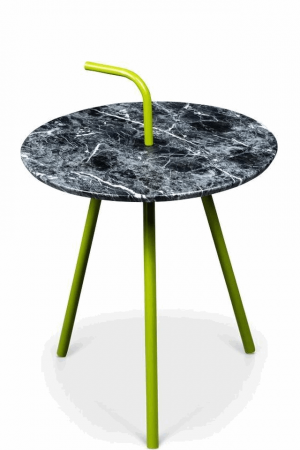 Casă, Grădină & Bricolaj - Masa laterala Zoë, Lanterfant, Olive, Aspect marmura, 48 x 53 cm