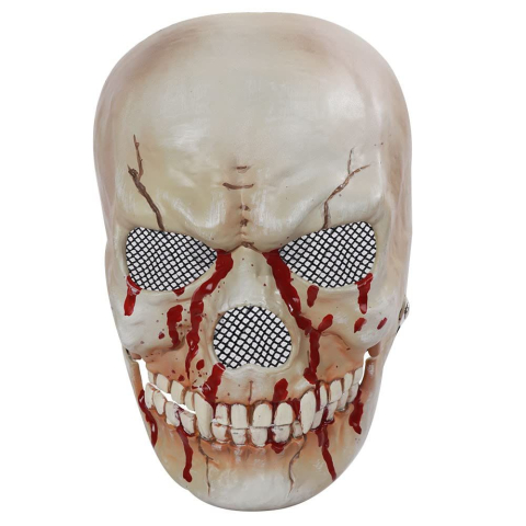 Costume Carnaval - Masca Halloween Craniu cu Maxilar Mobil, PVC Rigid, 26 x 17 cm, pentru Adulti