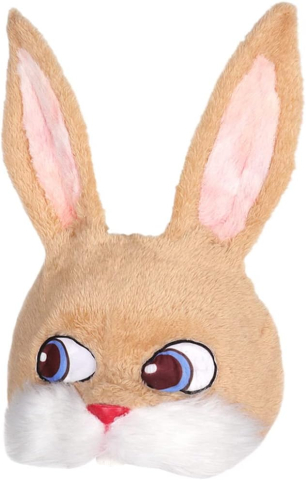 Costume Carnaval - Masca iepure din plus pentru adulti cu prindere elastica