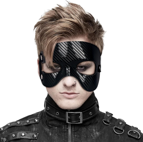 Costume Carnaval - Masca neagra pentru ochi cu prindere elastica pentru bal mascat.
