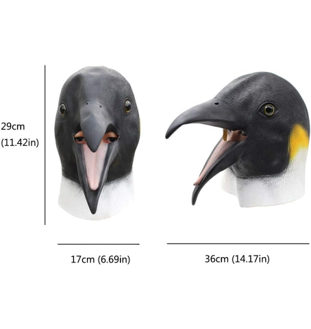 Masca Pinguin unisex, din latex natural, ideala pentru Halloween sau petreceri tematice [2]