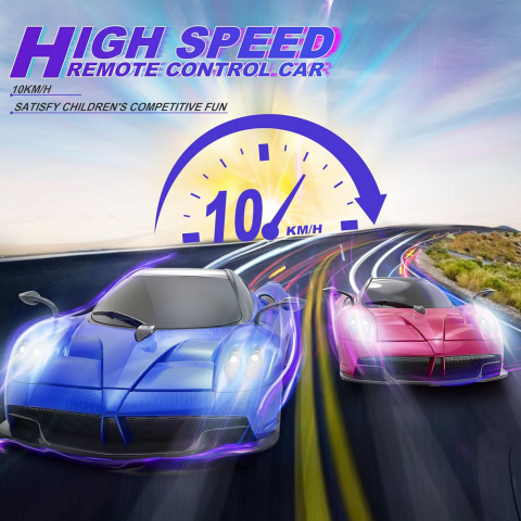 Mașinuță cu Telecomandă Pagani Huayra 1:24, Model Oficial Licențiat, Jucărie RC cu Lumini LED, Albastru [2]