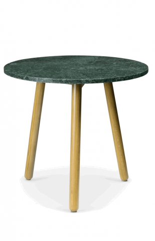 Casă, Grădină & Bricolaj - Masuta de cafea, Lanterfant, blat marmura verde indiana, cadru si picioare stejar, 40 x 40 cm, verde