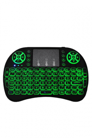IT, PC & Periferice - Mini Tastatura Wireless cu Touchpad, Iluminata 7 culori, cu acumulator Reincarcabila, pentru Smart TV Android box PC Laptop