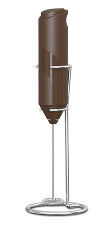 Electrocasnice - Mixer spuma lapte, electric cu baterii, bauturi calde/reci, maner izolat termic, otel inoxidabil, cu stand vertical, EASY Making Life Simple - KJBQ-4-BS, pentru latte, ciocolata calda, cappuccino, fra