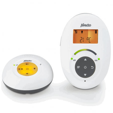 Copii & Bebe - Monitor pentru copii Full Eco DECT cu display, Alecto DBX-125, alb/antracit
