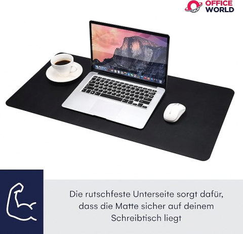 Mouse Pad și Protecție Birou OfficeWorld Range, Piele Ecologică & Plută, 80 x 40 cm, Față Dublă [3]