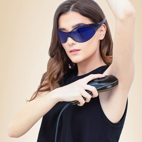 Ochelari de Protecție IPL, Milisten, Lentile UV pentru Epilare, Proceduri Cosmetice și Albire Dentară, Albastru [3]