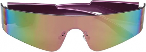 Ochelari de Soare Futuriști pentru Cosplay, Slim Cyclops pentru Adulți, Petreceri și Festivaluri, CENPEK, Rame mov, KPUP [1]