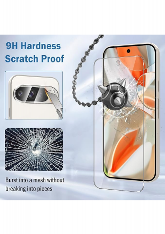 Pachet 2+2 protectie ecran si camera, Google Pixel 9 Pro XL, transparente, din sticla, Natbok [4]