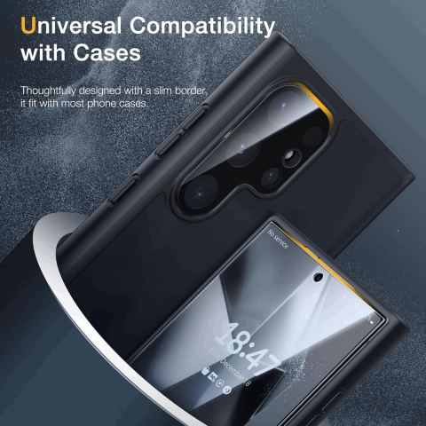 Pachet 2x Protecție Ecran și Cameră pentru Samsung Galaxy S24 Ultra, EGV, ZN1H [4]