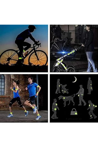 Pachet de 10 Bratari reflectorizante pentru Bicicletă, Motocicletă, Jogging, Ciclism [4]