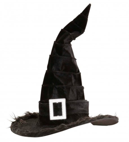 Palaria vrajitoare catifea neagra cu catarama plastic – accesoriu Halloween si carnaval [1]