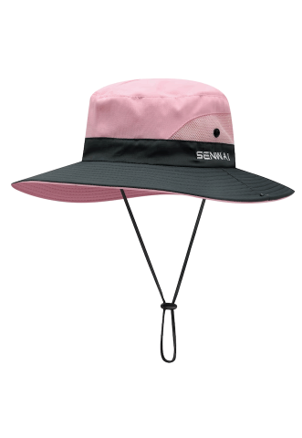 Palarie de soare dama, Jormftte, Poliester/Bumbac, Gri/Roz, 54-59 cm [0]