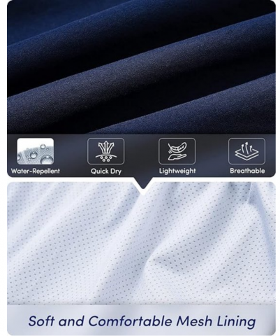 Pantaloni scurti de baie barbati Adorel – model sport, cu buzunar si fermoar, bleumarin [4]