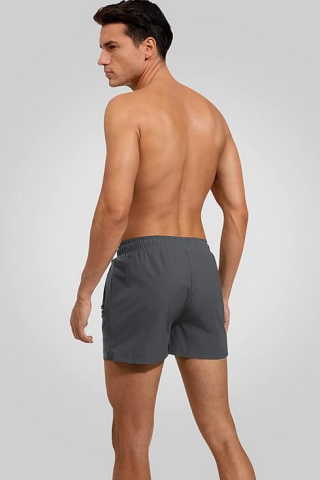 Pantaloni scurti de baie barbati Adorel – model sport, cu buzunar si fermoar, gri, marimea M [5]