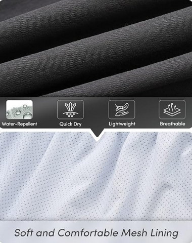 Pantaloni scurti de baie barbati Adorel – model sport, cu buzunar si fermoar, gri, marimea M [3]