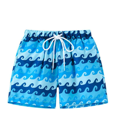 Îmbrăcăminte & Încălțăminte - Pantaloni scurti de baie pentru baieti, Uscare rapida, protectie solara UPF 50+, design modern si confort maxim, albastru, marime 130, 3-4 ani