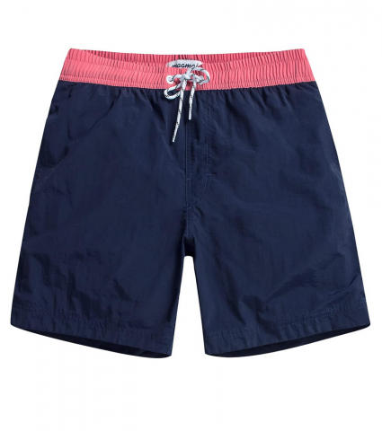 Îmbrăcăminte & Încălțăminte - Pantaloni scurți de baie pentru bărbați, uscare rapidă, cu buzunare, MaaMgic, bleumarin/roz, marime 2XL
