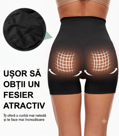 pantaloni-scurti-modelatori-talie-inalta-fara-cusaturi-negru-push-up [2]