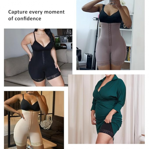 Pantaloni scurti si body modelator pentru Femei, FeelinGirl, Controlul Burții, Ridicător de Fund, Subțierea Coapselor, Talie Înaltă [5]