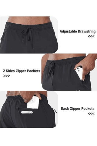 Pantaloni termici pentru barbati NORTHYARD, de iarna, captusiti cu fleece, lungi si calzi, impermeabili, pentru sport in aer liber, cu buzunare, cu fermoar, negru [3]