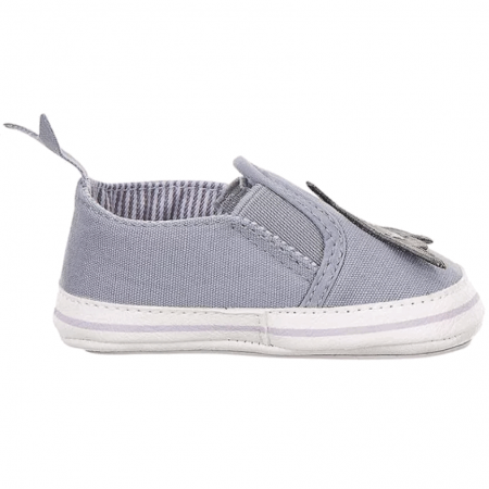 Pantofi bebelusi, Sterntaler, Material textil, Gri, model rechin, 21-22, 18-24 luni [3]