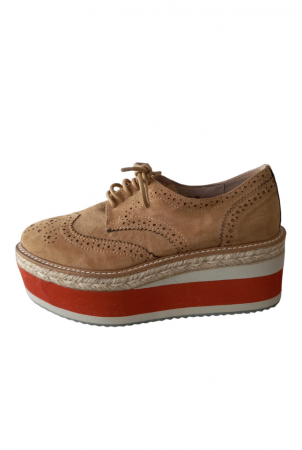 Îmbrăcăminte & Încălțăminte - Pantofi casual cu platforma dama, Corina, maro, 38