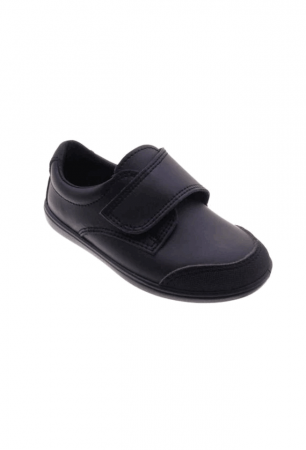 Îmbrăcăminte & Încălțăminte - Pantofi colegiali pentru copii cu inchidere velcro, varf cu model, Tex, Negru, 29 EU