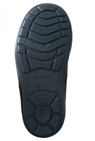 Pantofi colegiali pentru copii cu inchidere velcro, varf simplu, Tex, Negru, 29 EU [1]