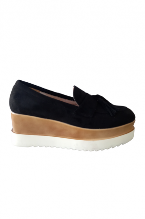 Ultimul Produs! - Pantofi dama cu platforma, Corina, negru, 40